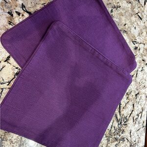 Crate&Barrel Purple Henley Pillow Cover